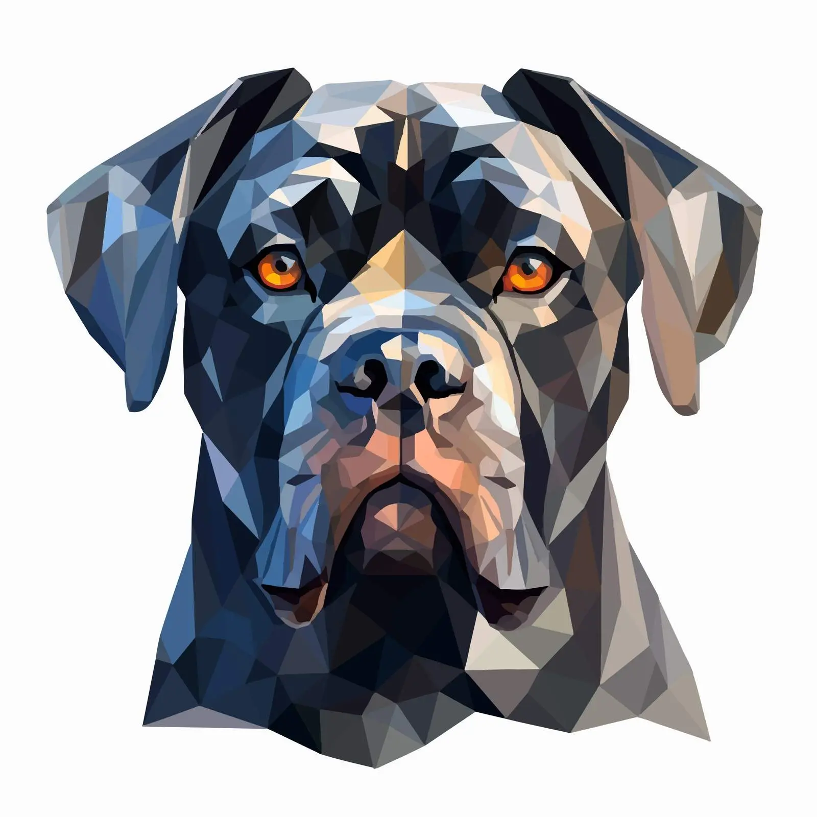 Low Poly Cane Corso Dog Vector Illustration — free download from Dotvec