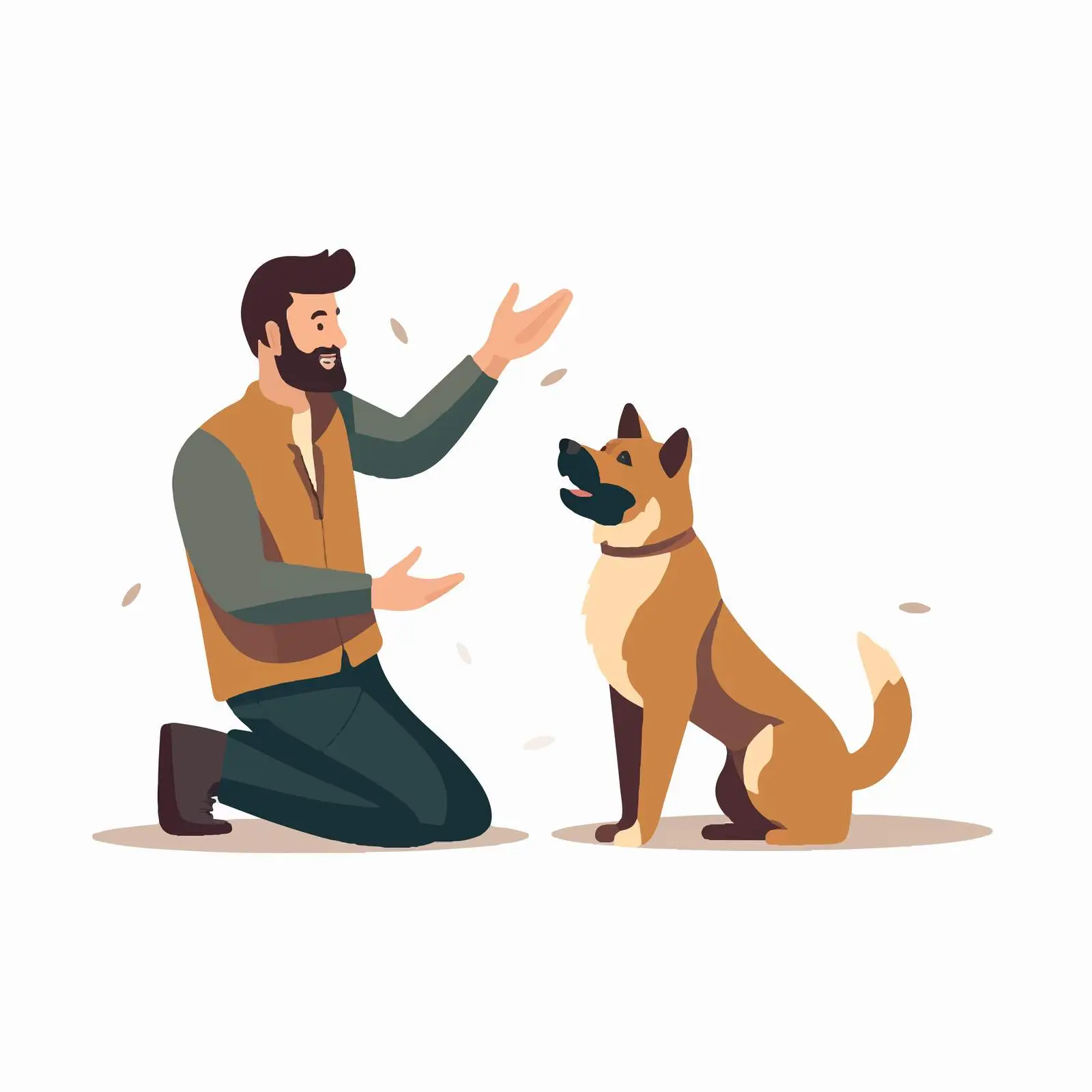 Dog Training Session with Owner and Trainer – free obedience image from Dotvec