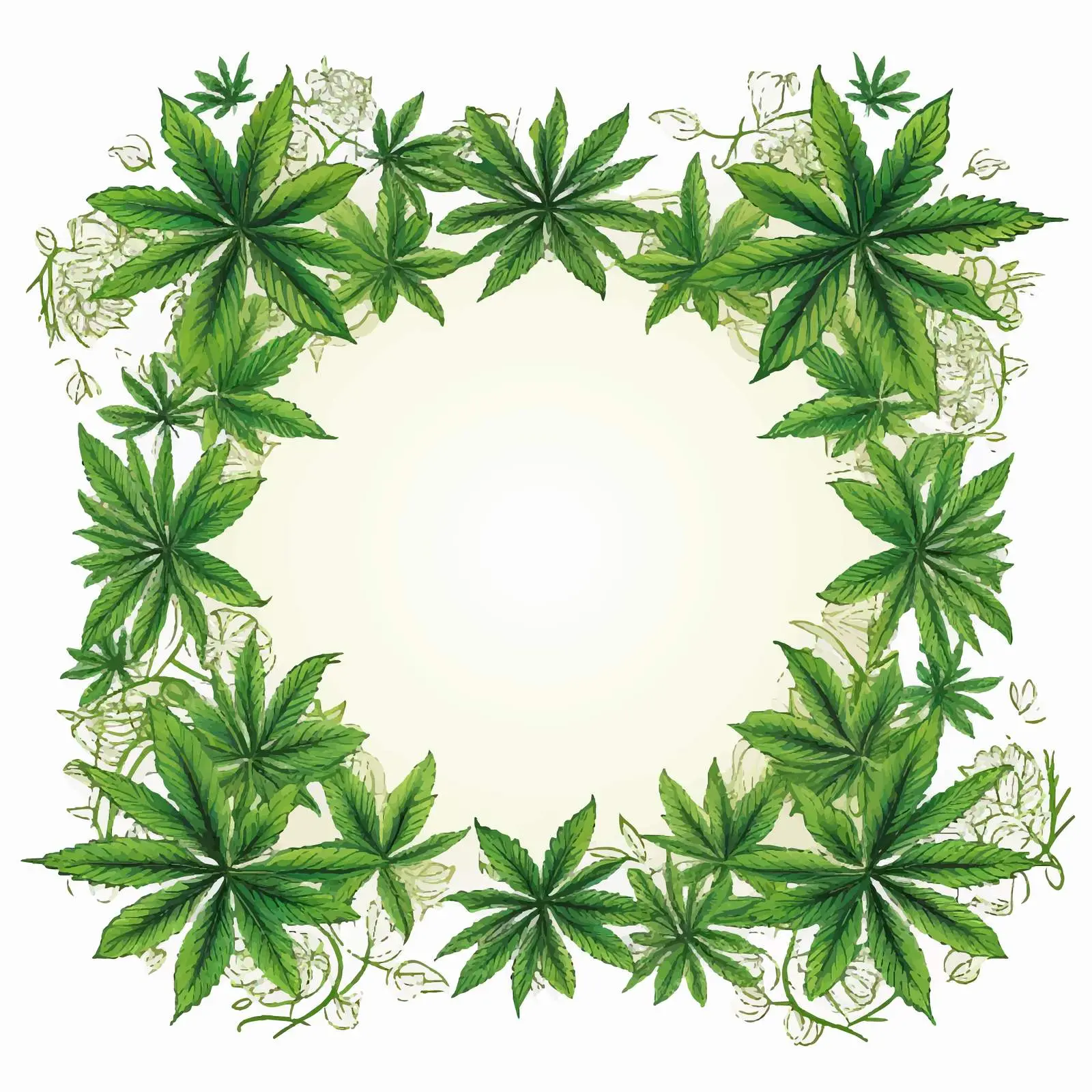 Cannabis Green Leaves Poster Flyer Template — free download from Dotvec