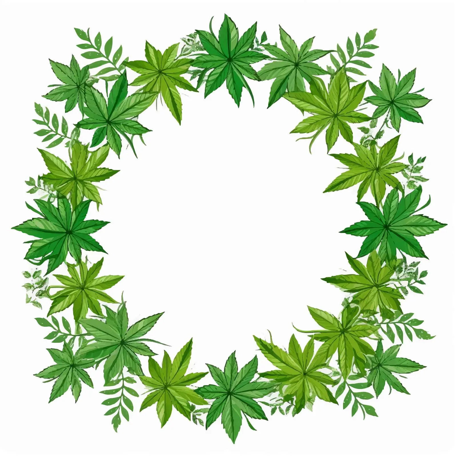 Cannabis Green Leaves Poster Flyer Template — free download from Dotvec