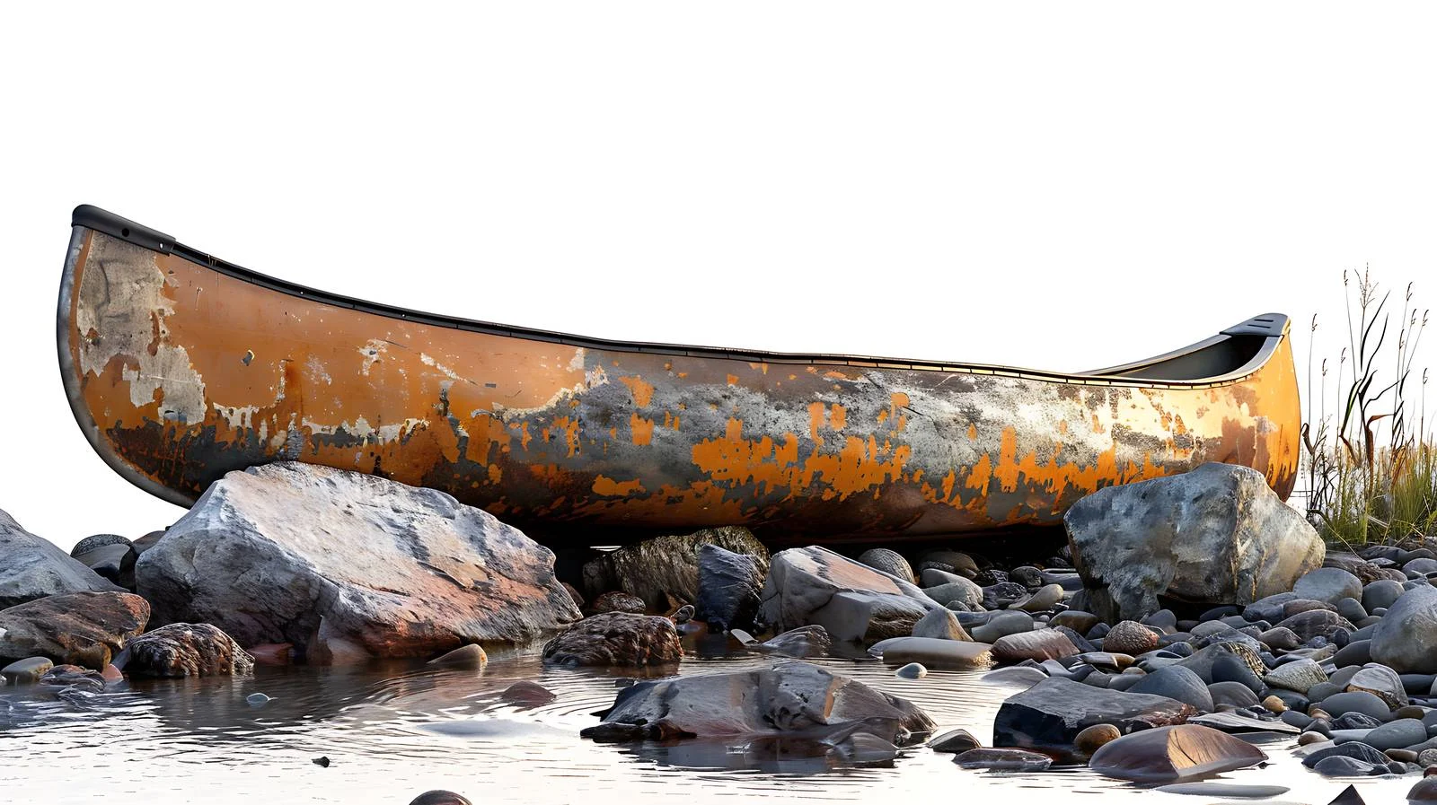 Tranquil Canoe Rests on Northern Minnesota Lakeshore — free download from Dotvec
