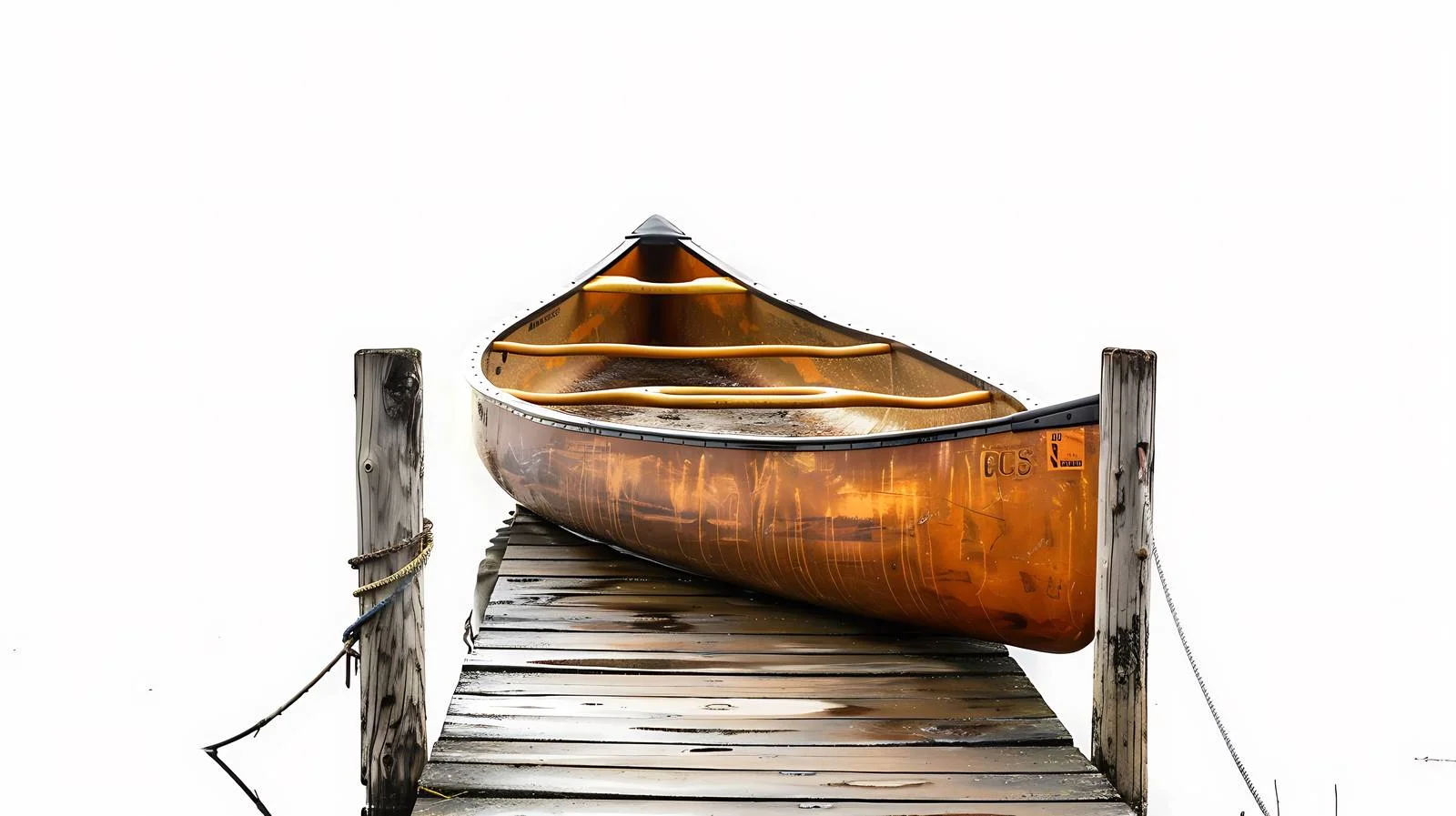 Tranquil Canoe Docked at Northern Minnesota Lake — free download from Dotvec