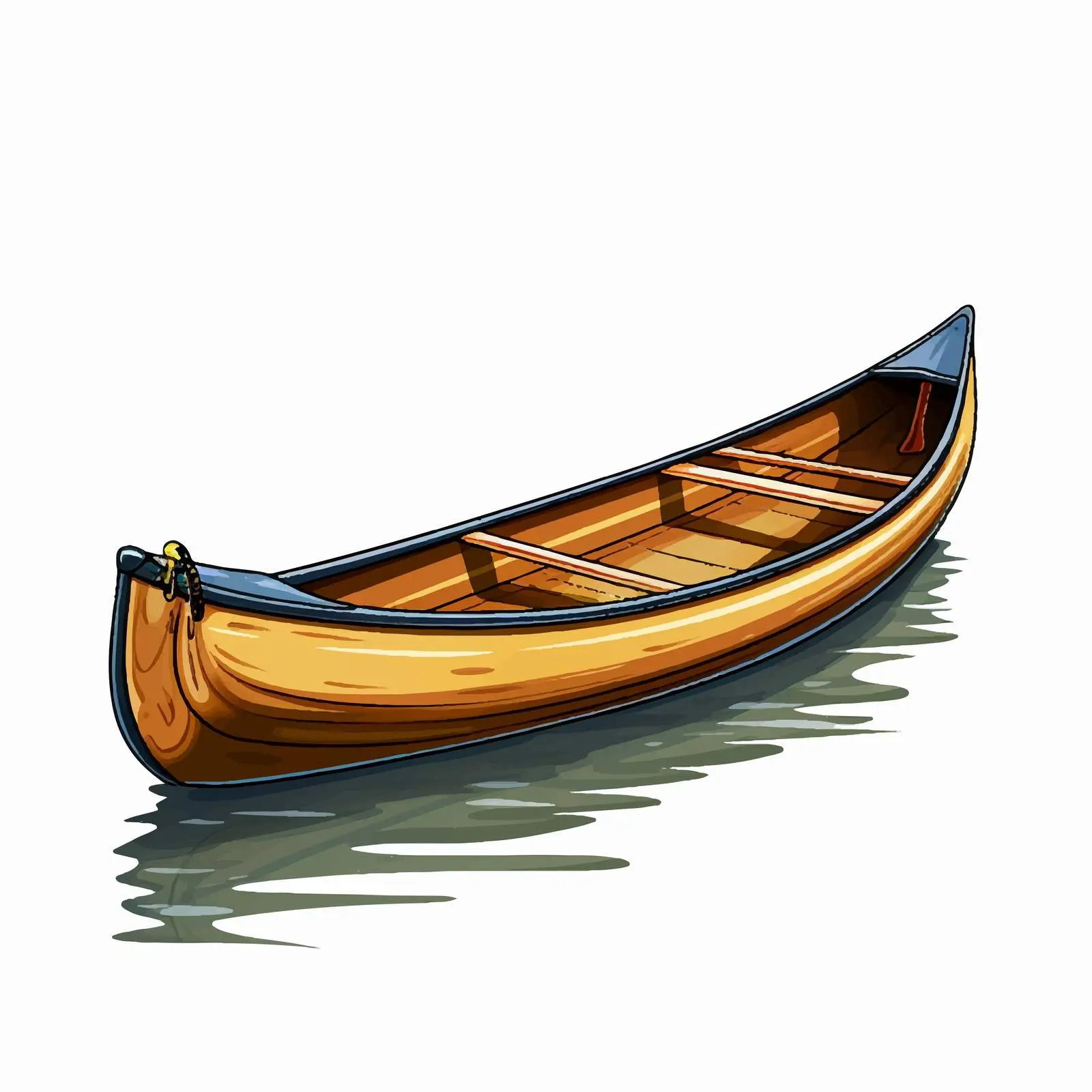Cartoon Canoe Vector Illustration — free download from Dotvec