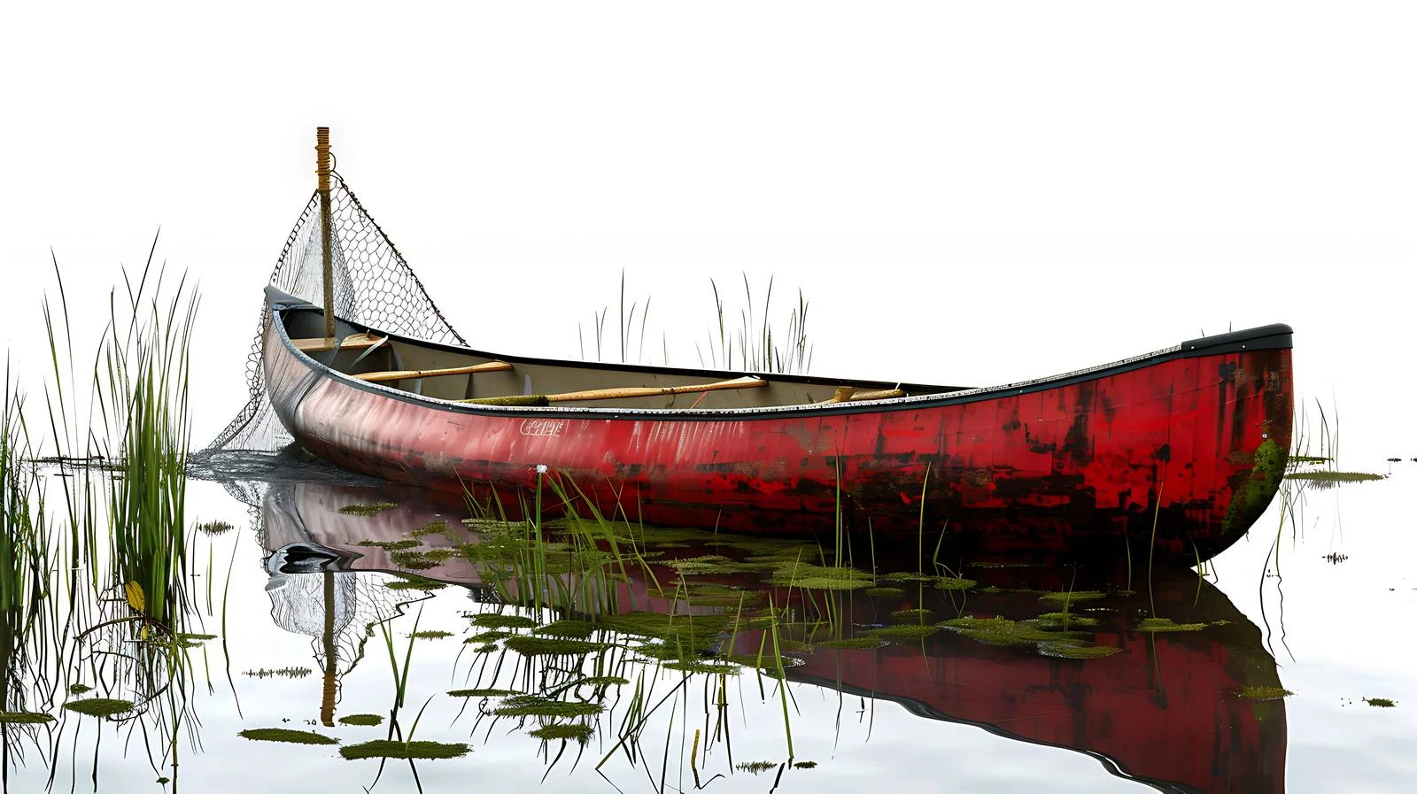 Tranquil Canoe Fishing on Minnesota Lake — free download from Dotvec