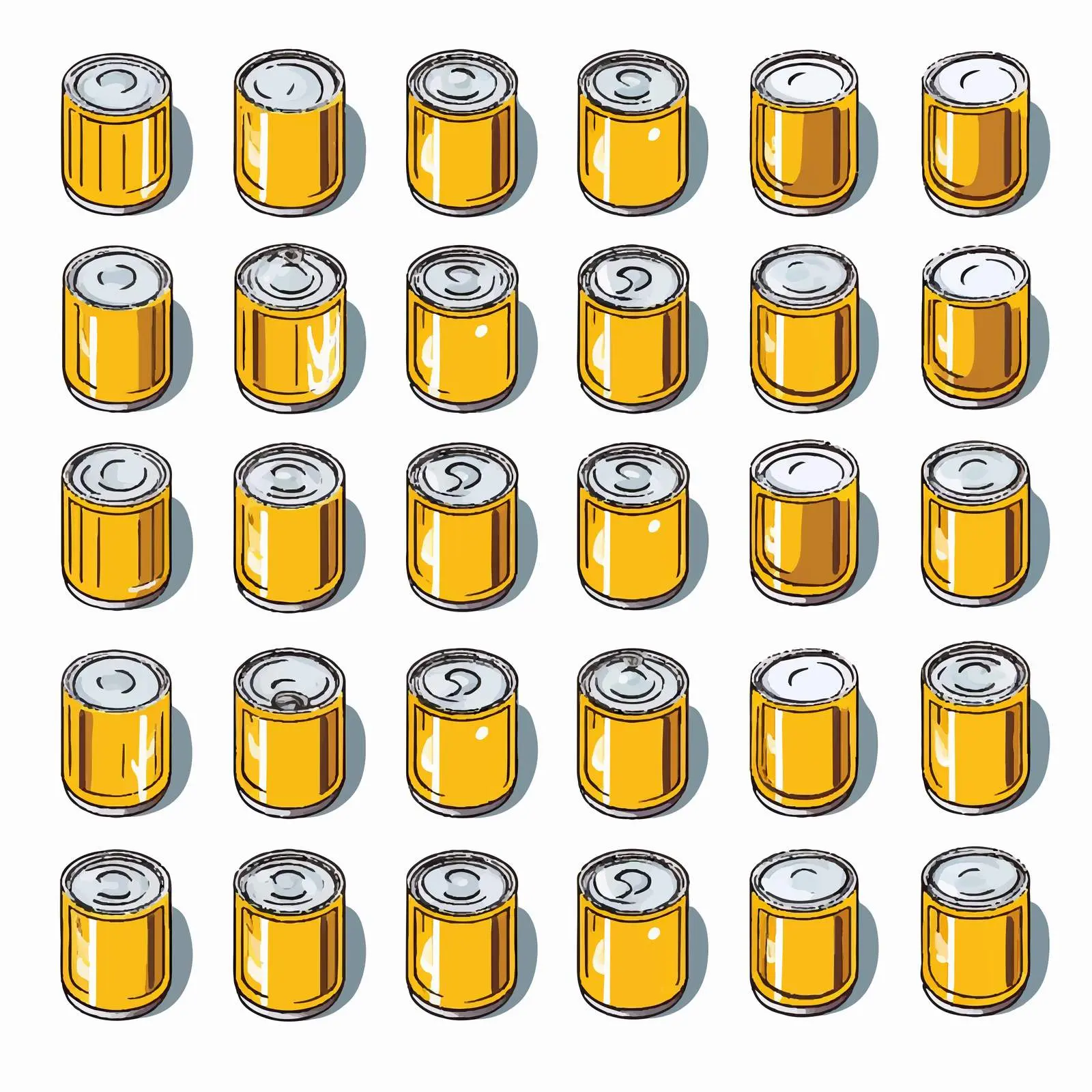 Cans Vector Illustration on White Background – free advertising materials image from Dotvec