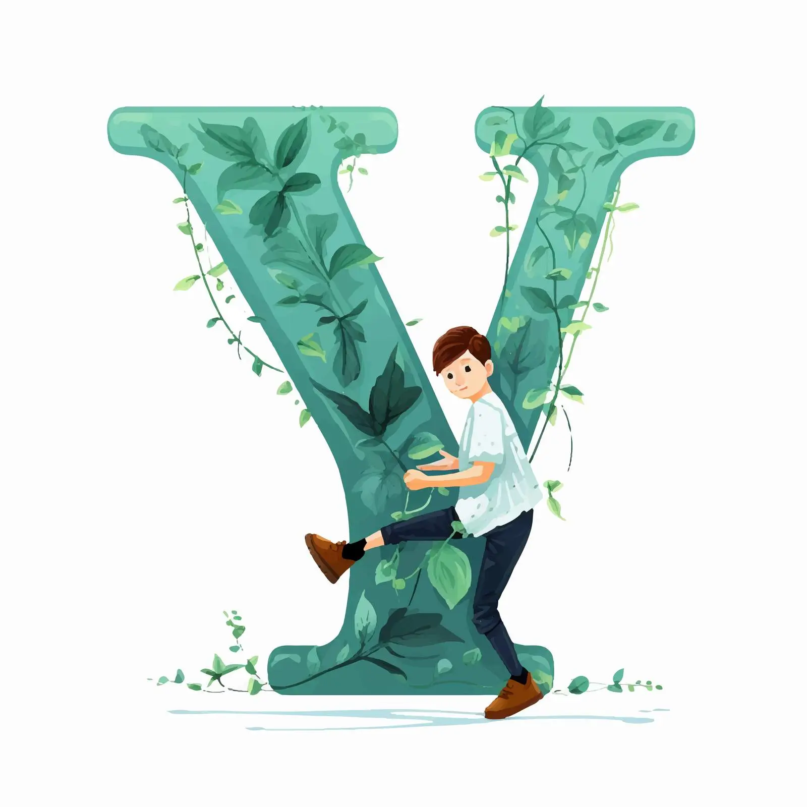 Capital Letter Y in Childish English Alphabet — free download from Dotvec