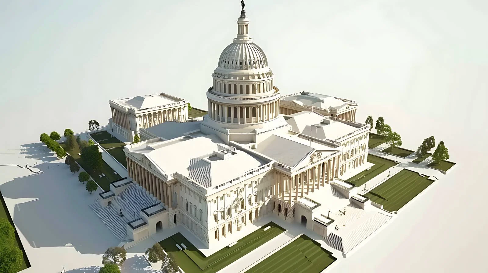 Capitol Aerial View on White Background — free download from Dotvec
