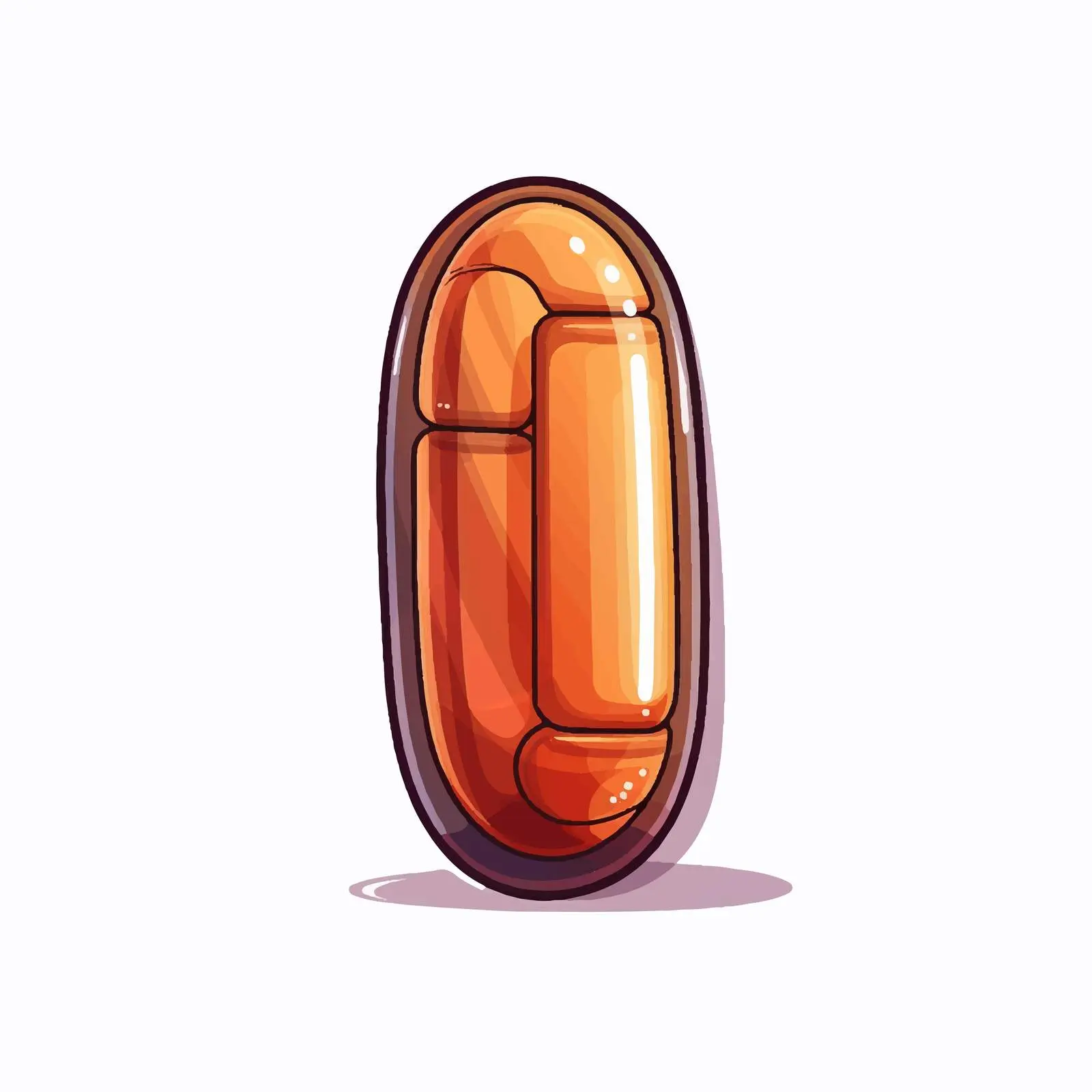 Isolated Cartoon Capsule Drug Vector Illustration – free care vector image from Dotvec