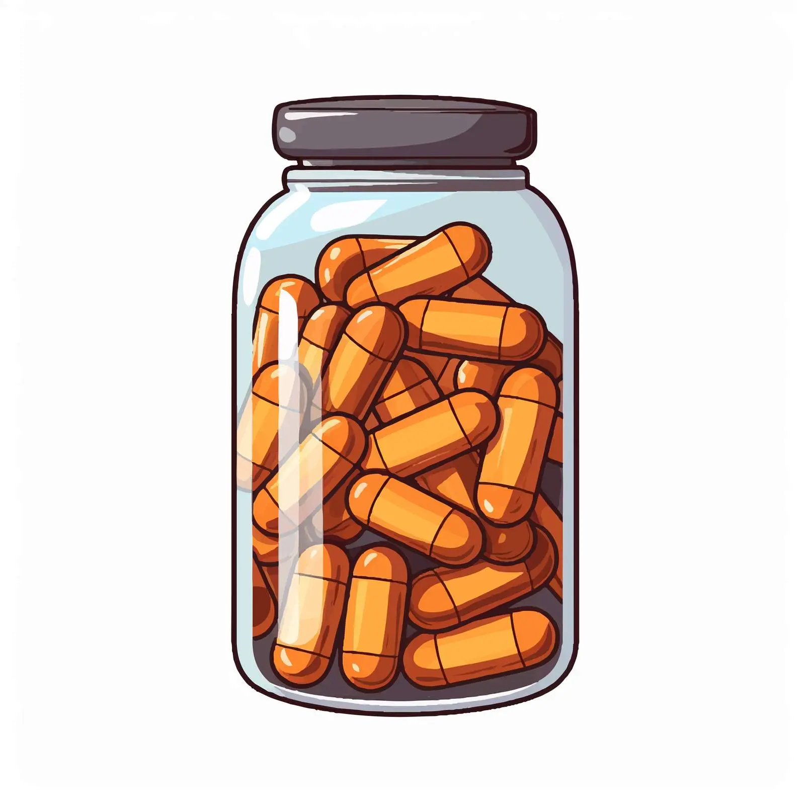 Cartoon Capsule Drug Isolated Vector Illustration — free download from Dotvec