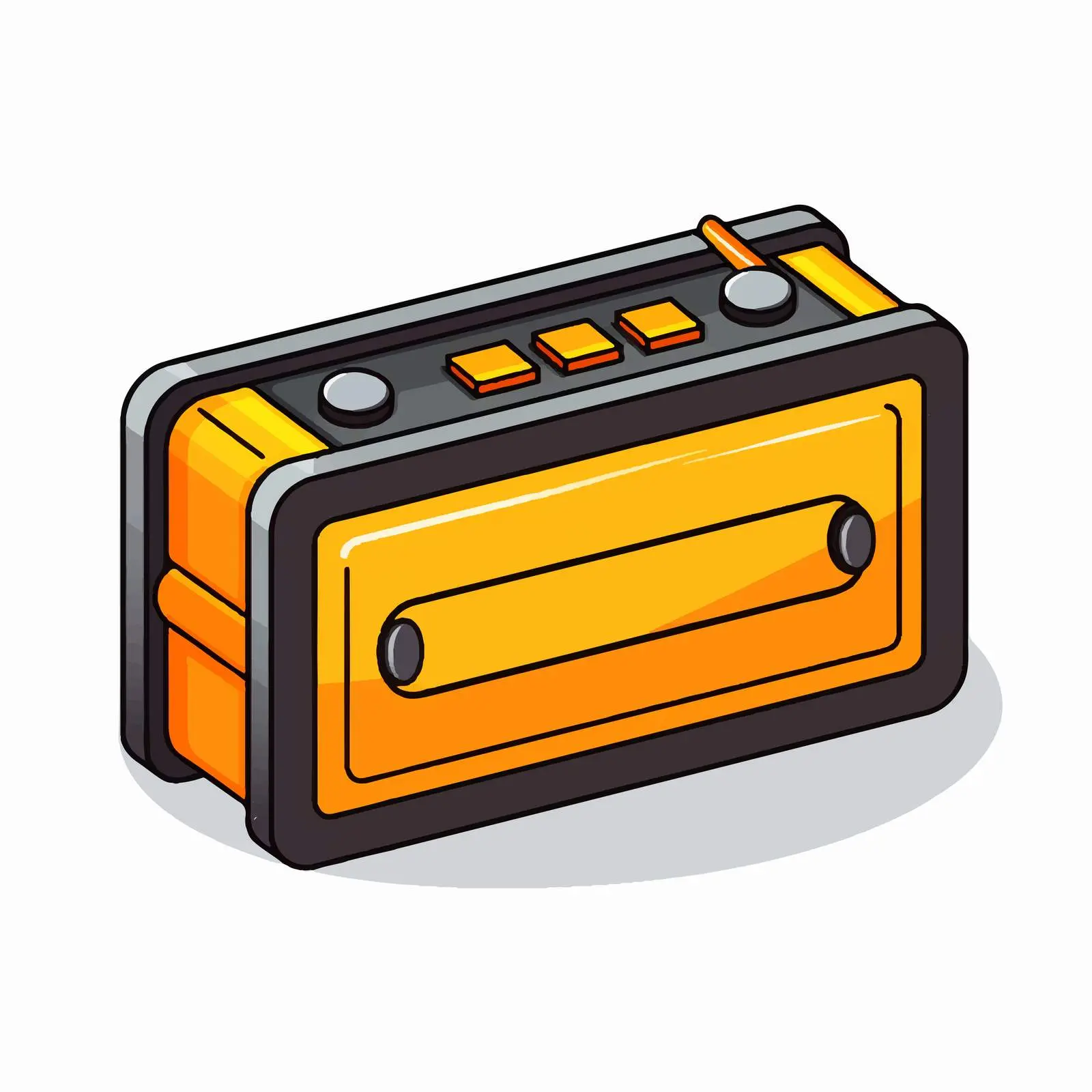 Car Battery Vector Illustration on White Background – free technical drawing image from Dotvec