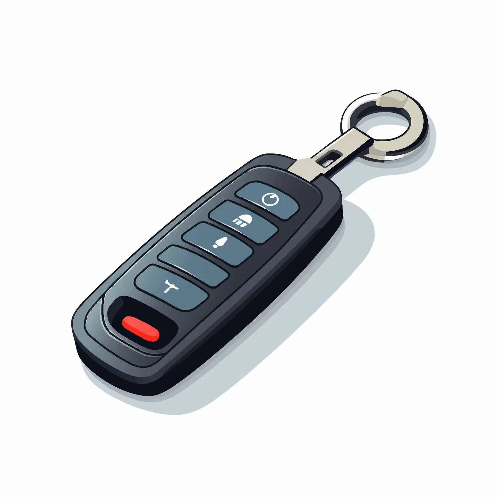Car Key Remote Control Keyring Vector — free download from Dotvec
