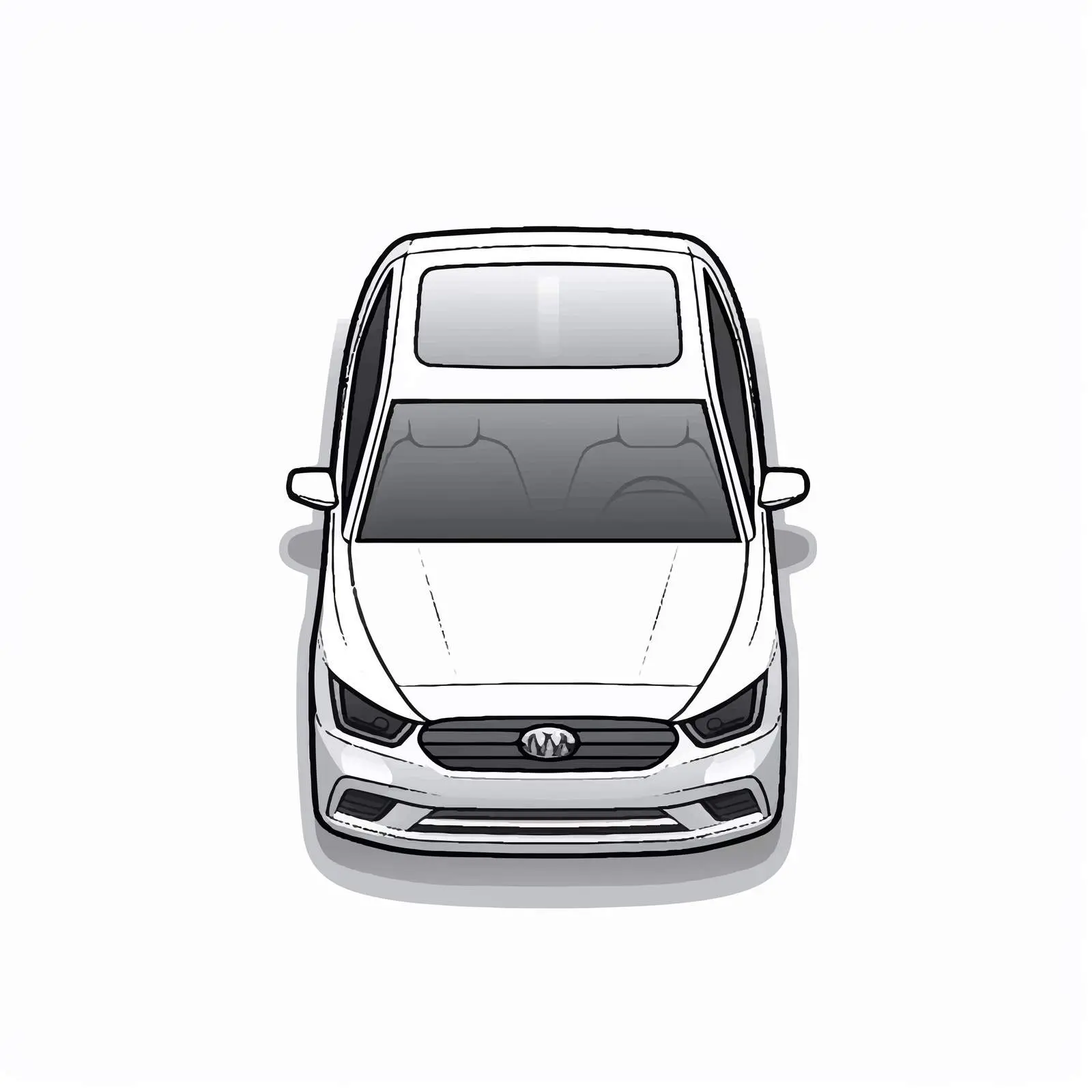 Car Line Vector Illustration on White Background — free download from Dotvec
