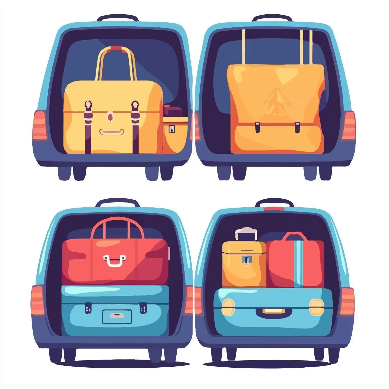 Car Trunk with Luggage Set — free download from Dotvec