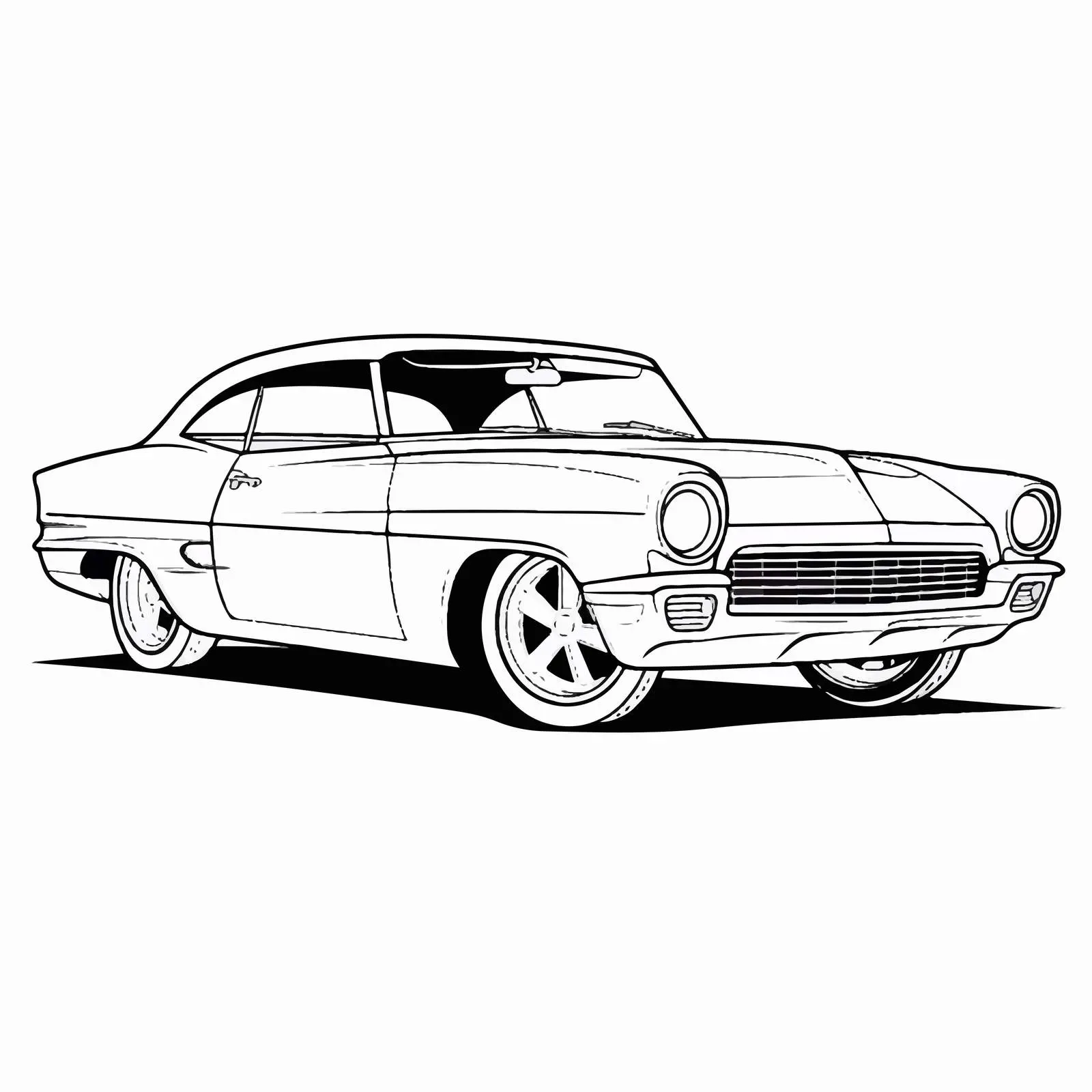 Cartoon Car Outline Vector Illustration — free download from Dotvec
