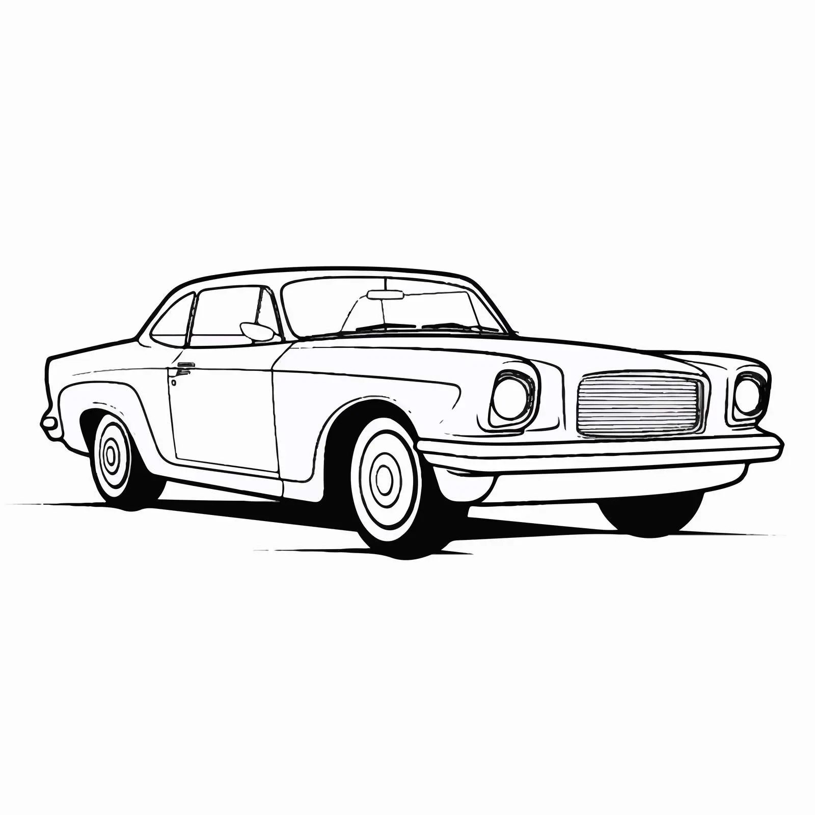 Cartoon Car Outline Vector Illustration — free download from Dotvec