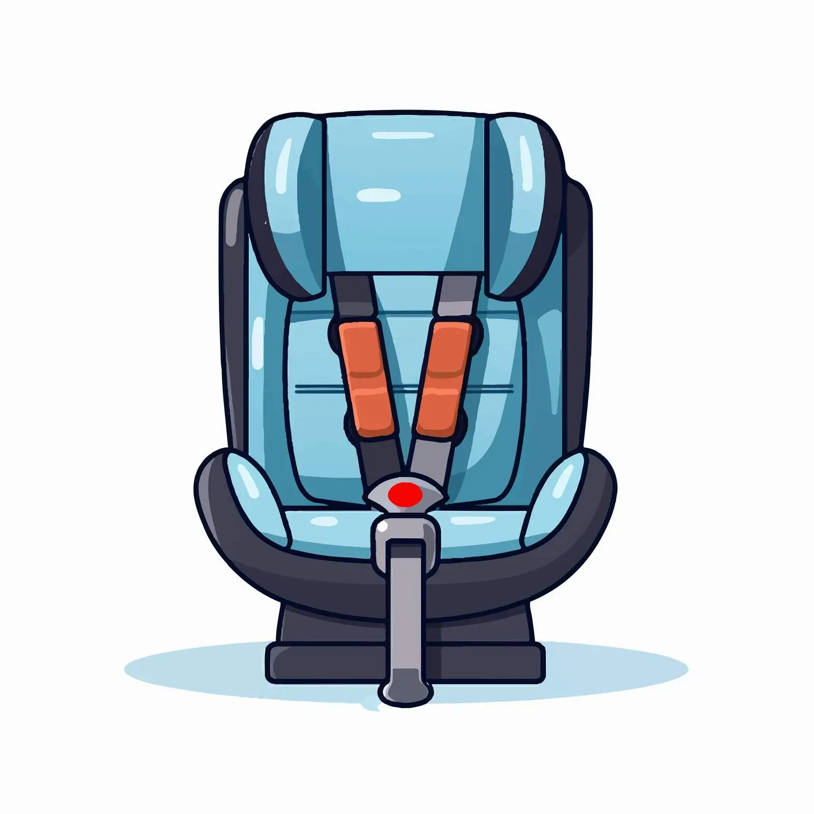 Car Seat with Seat Belts Vector Illustration — free download from Dotvec