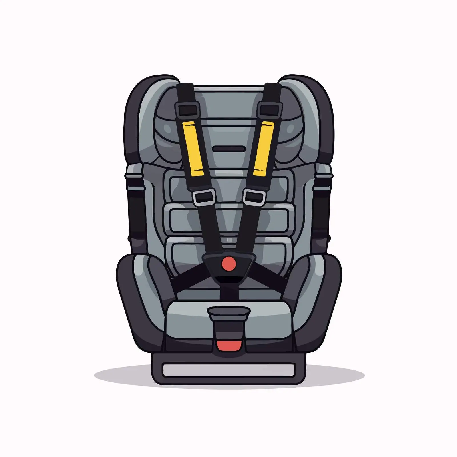 Car Seat with Seat Belts Vector Illustration — free download from Dotvec