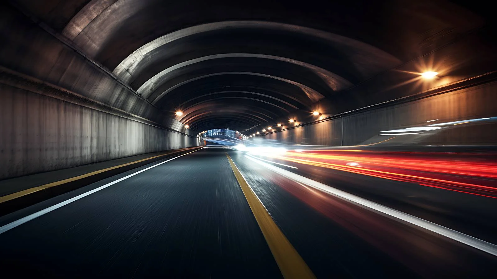 Urban transit: Car in Philadelphia tunnel blur — free download from Dotvec