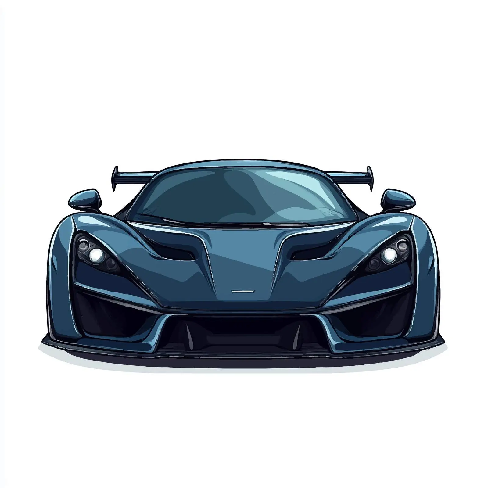 Centered Wide Angle Car Vector Illustration — free download from Dotvec
