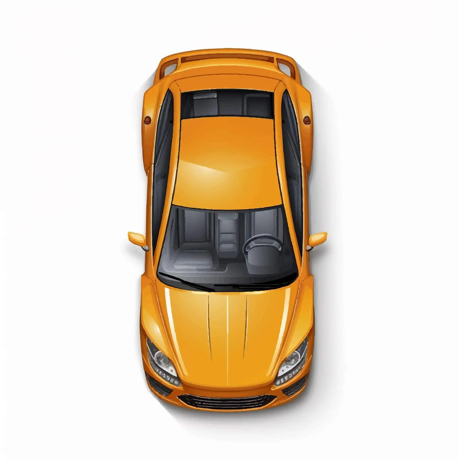 Top View Car Vector Illustration on White Background — free download from Dotvec