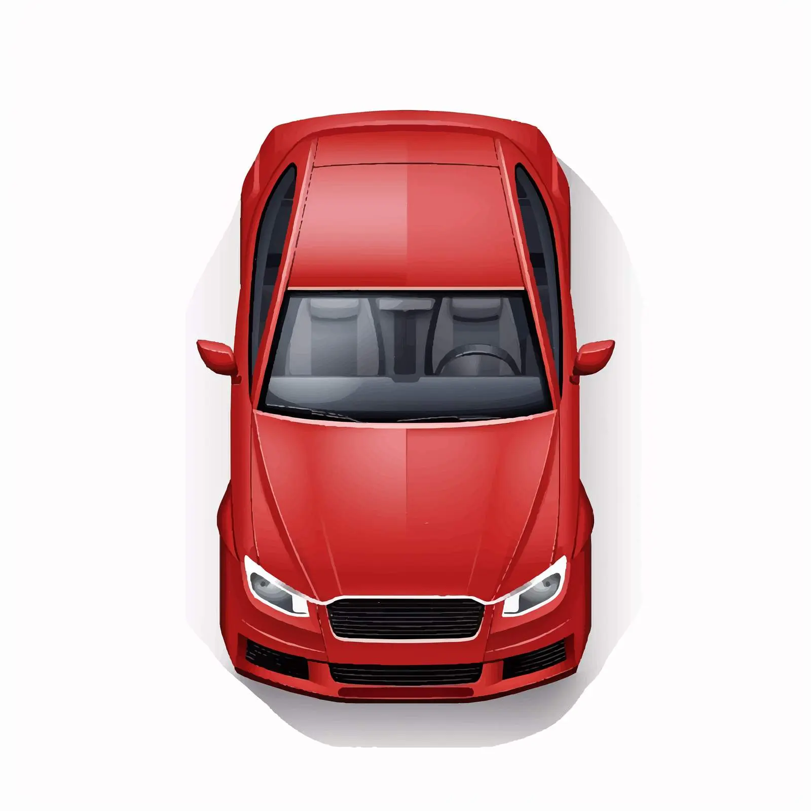 Top View Car Vector Illustration on White Background — free download from Dotvec