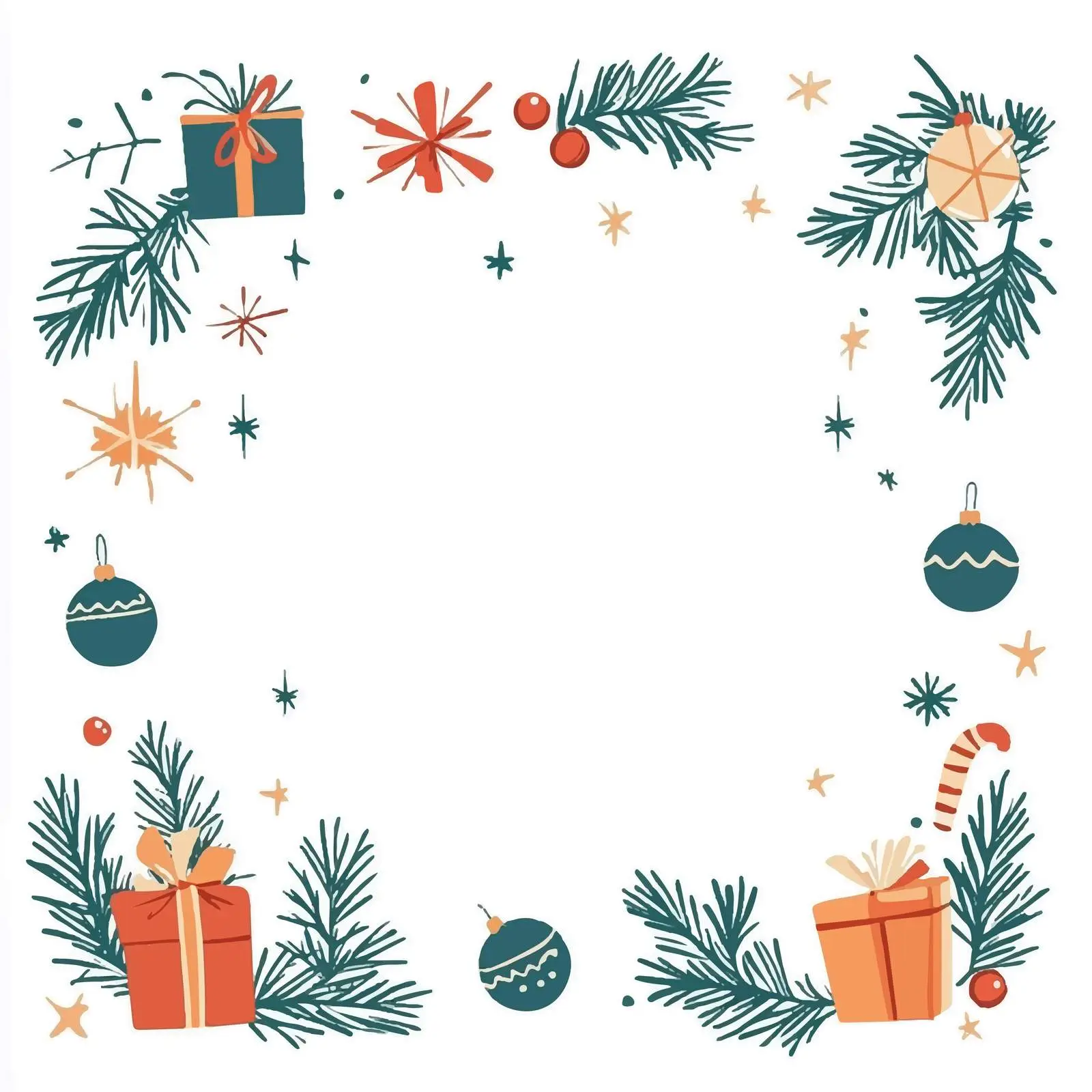 Christmas Card Flat Vector Illustration — free download from Dotvec