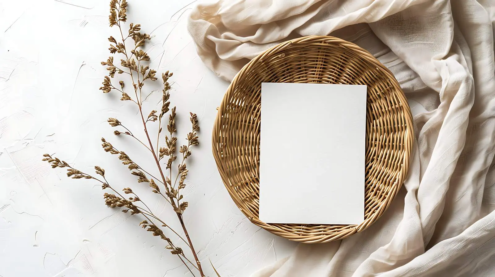 Blank Card Sheet Mockup for Design Projects – free vector image from Dotvec