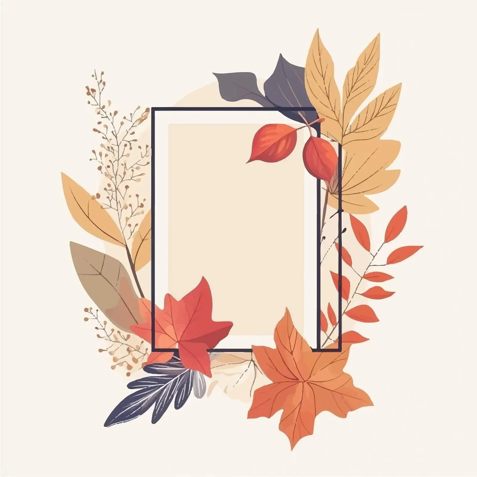 Happy Thanksgiving Autumn Leaves Vector – free thankfulness image from Dotvec
