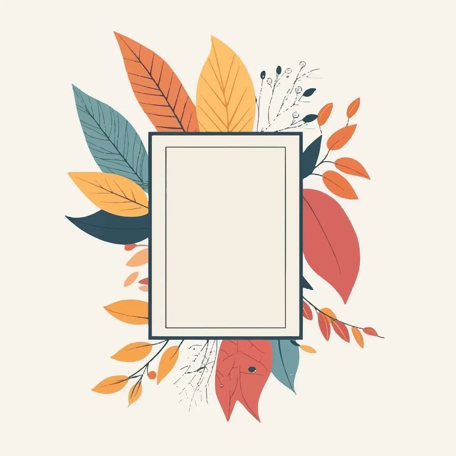 Happy Thanksgiving Autumn Leaves Card – free thankfulness image from Dotvec