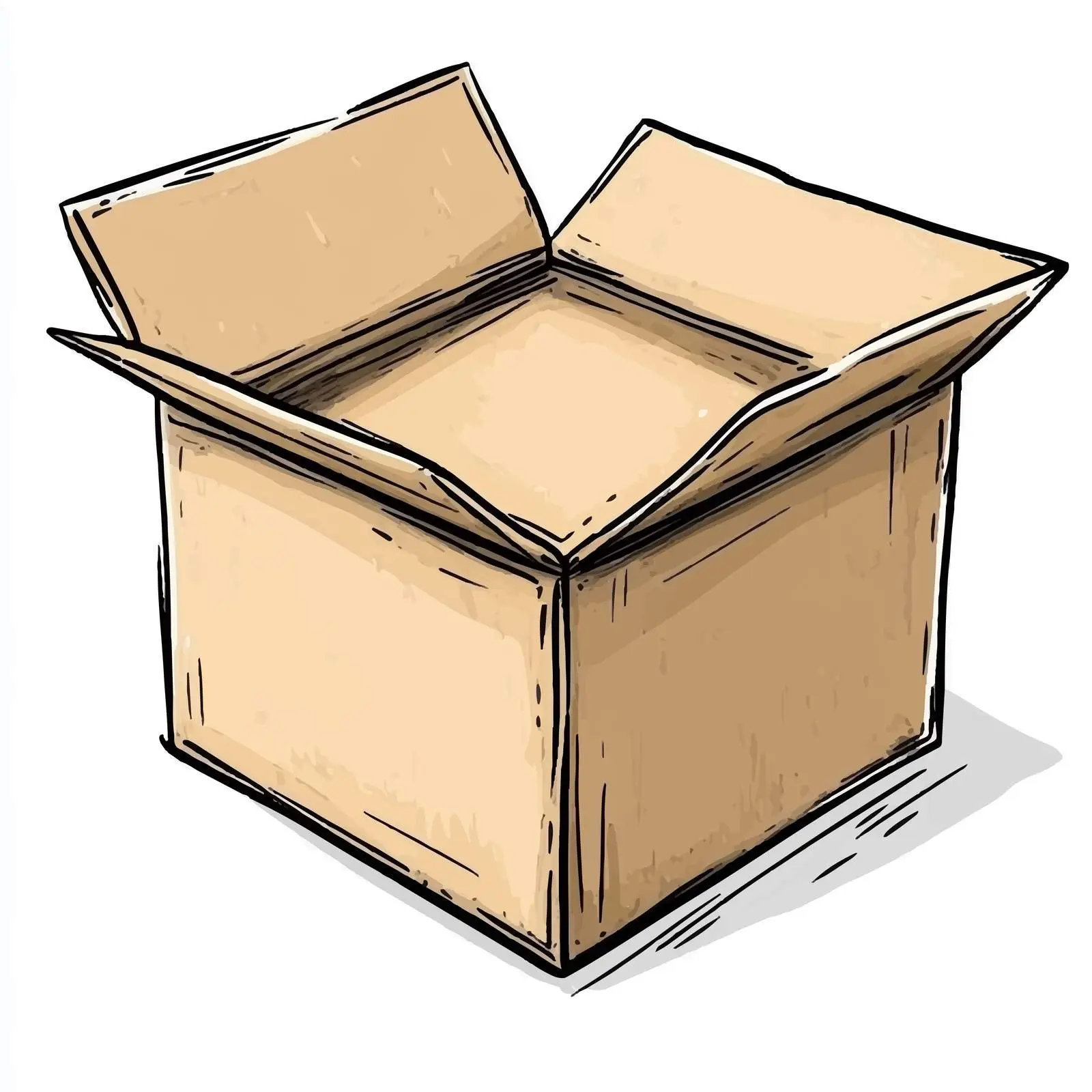 Cartoon Cardboard Box Vector Illustration — free download from Dotvec