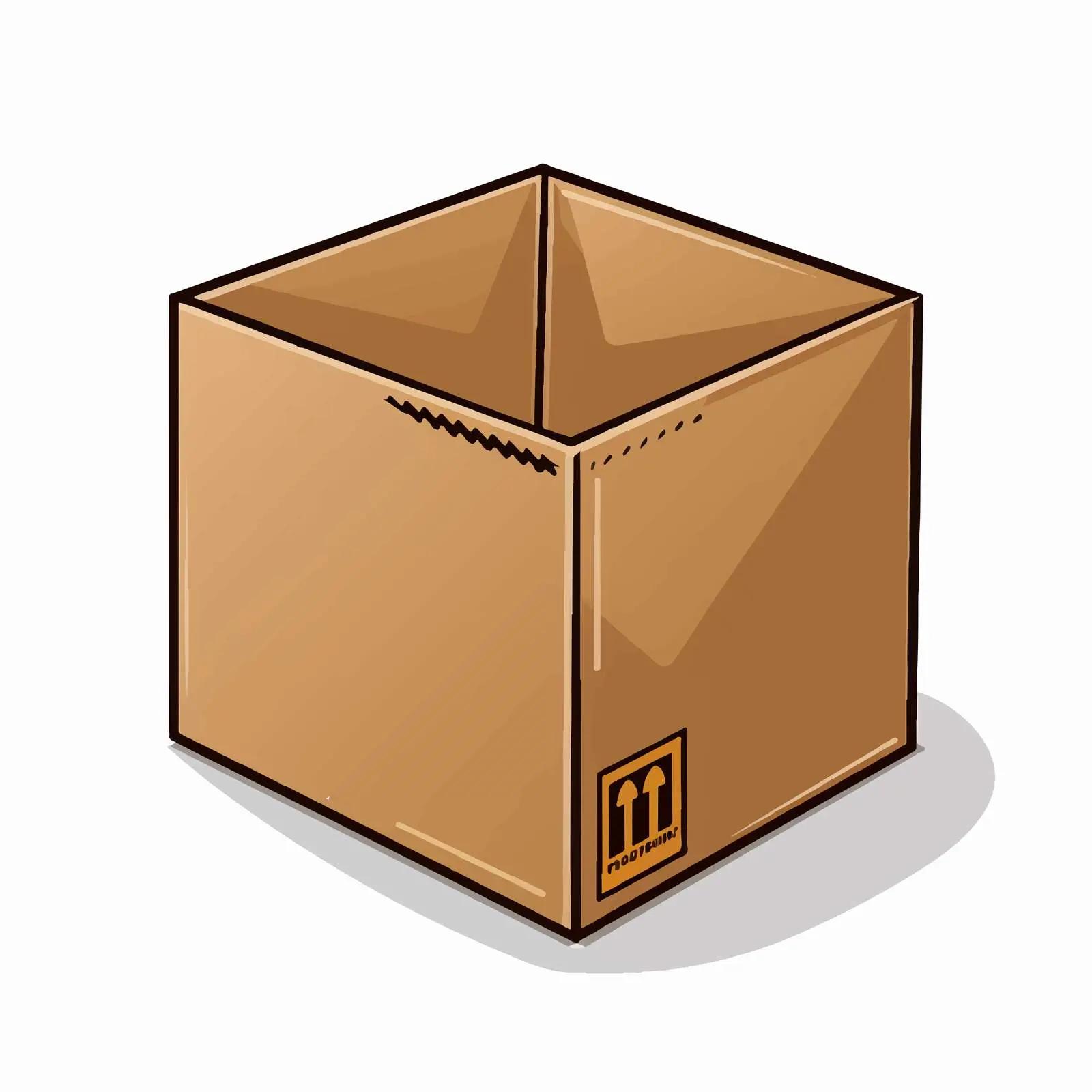 Line Art Cardboard Box Vector Illustration — free download from Dotvec