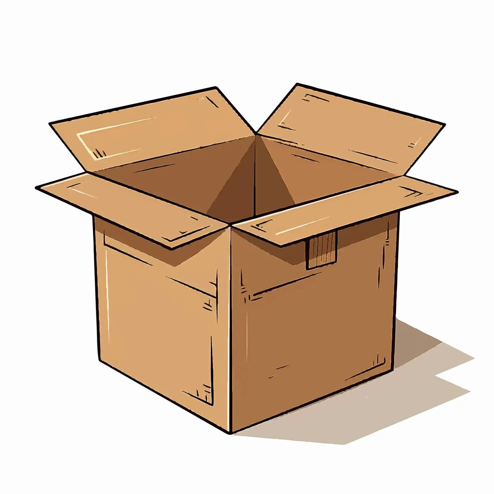 Line Art Cardboard Box Vector Illustration — free download from Dotvec