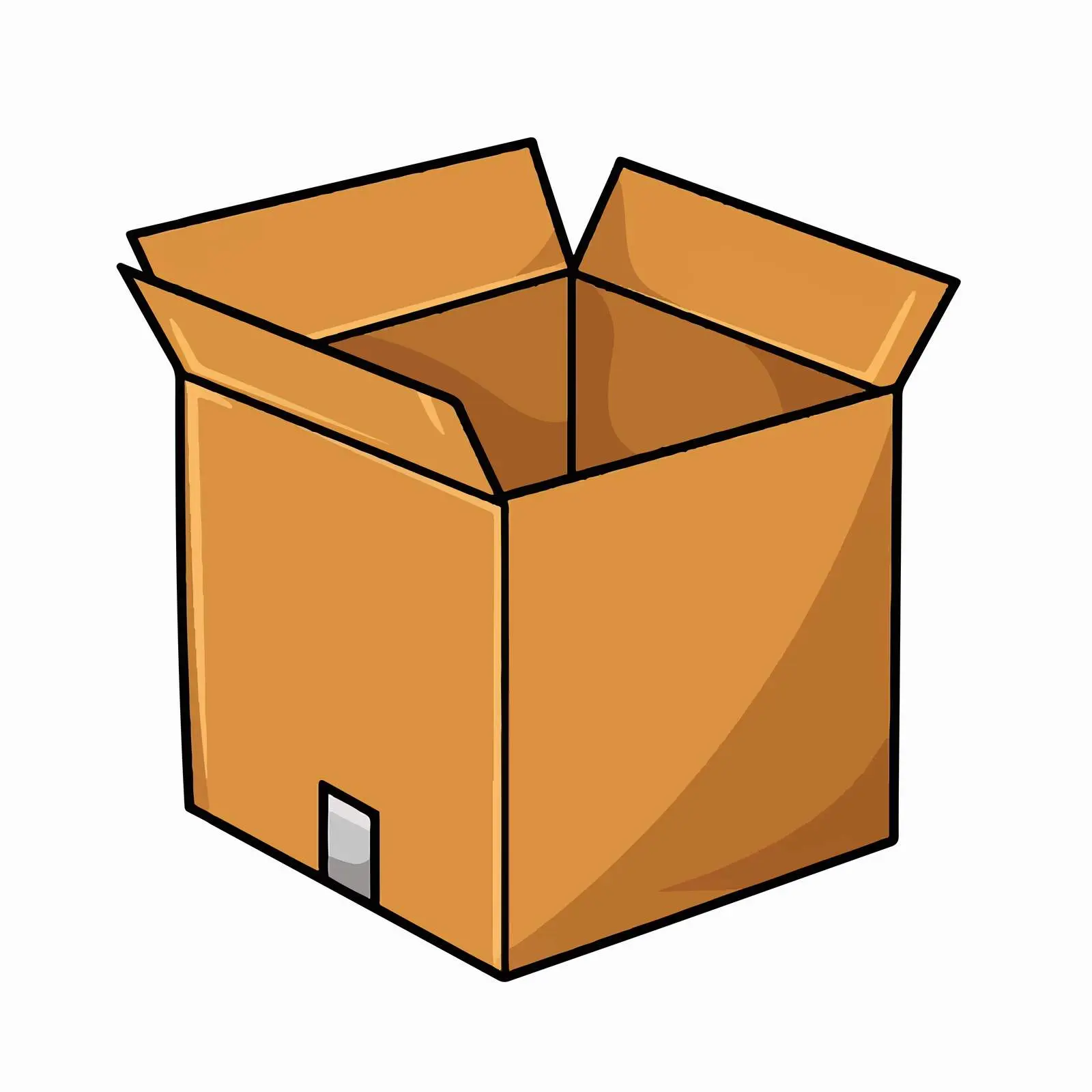 Cardboard Box Outline Vector Illustration – free outline drawing image from Dotvec