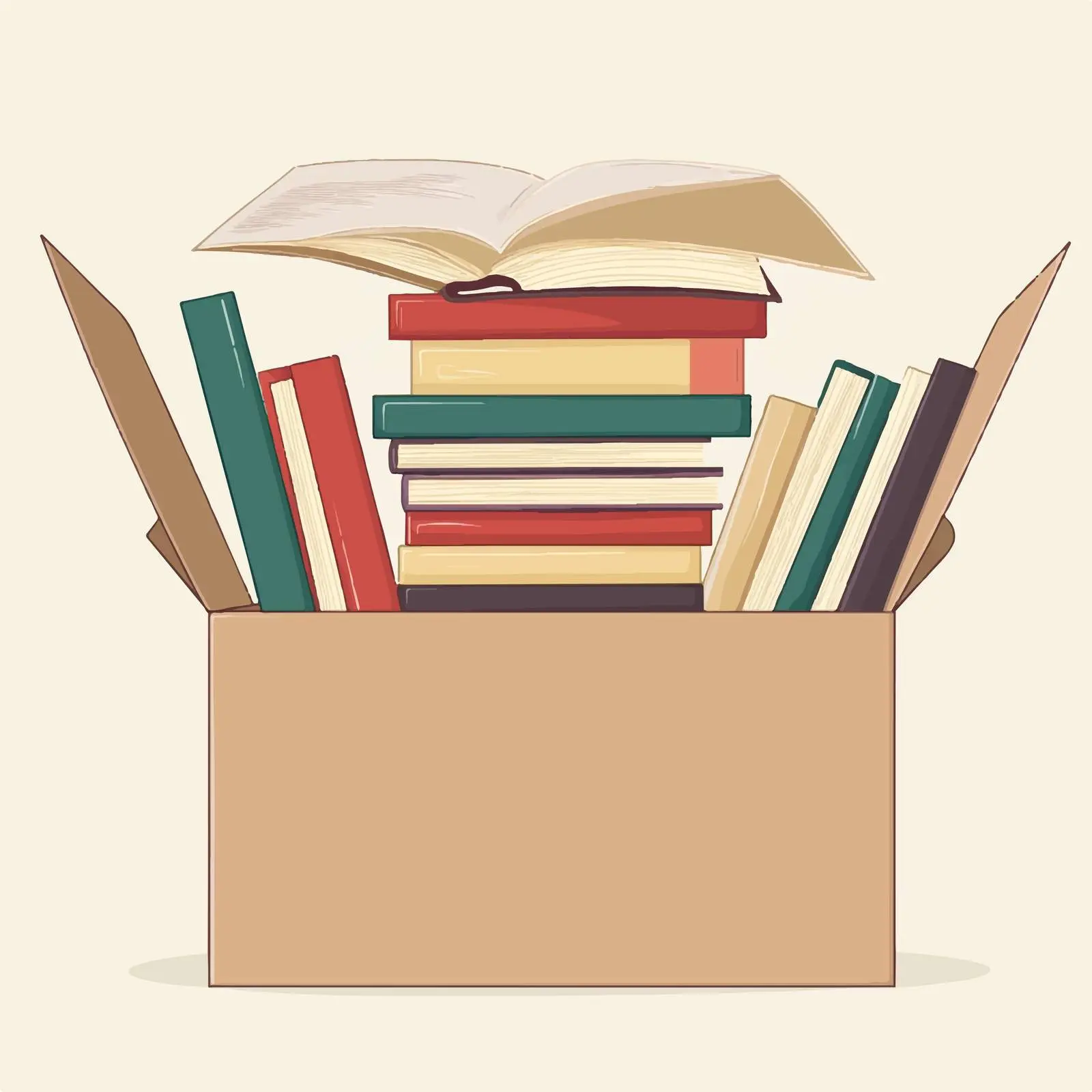 Flat Vector of Donation Book Box — free download from Dotvec