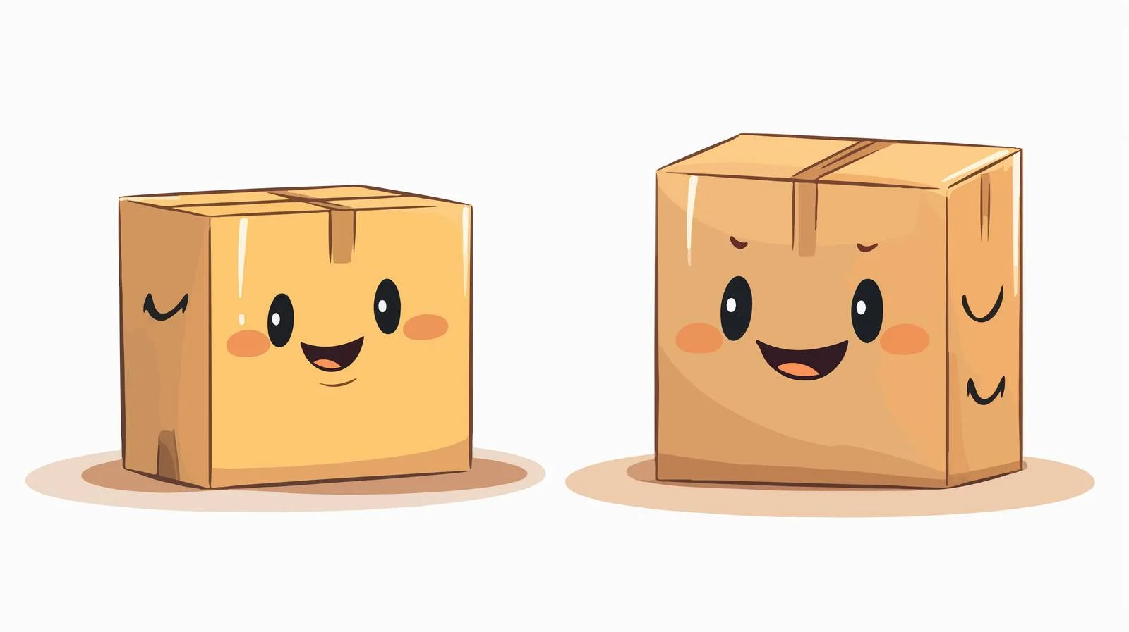 Cartoon Character Cardboard Box Vector Illustration — free download from Dotvec