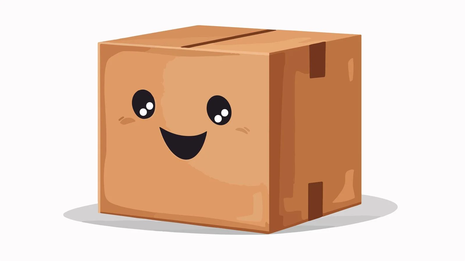 Cartoon Box Character Vector Illustration — free download from Dotvec