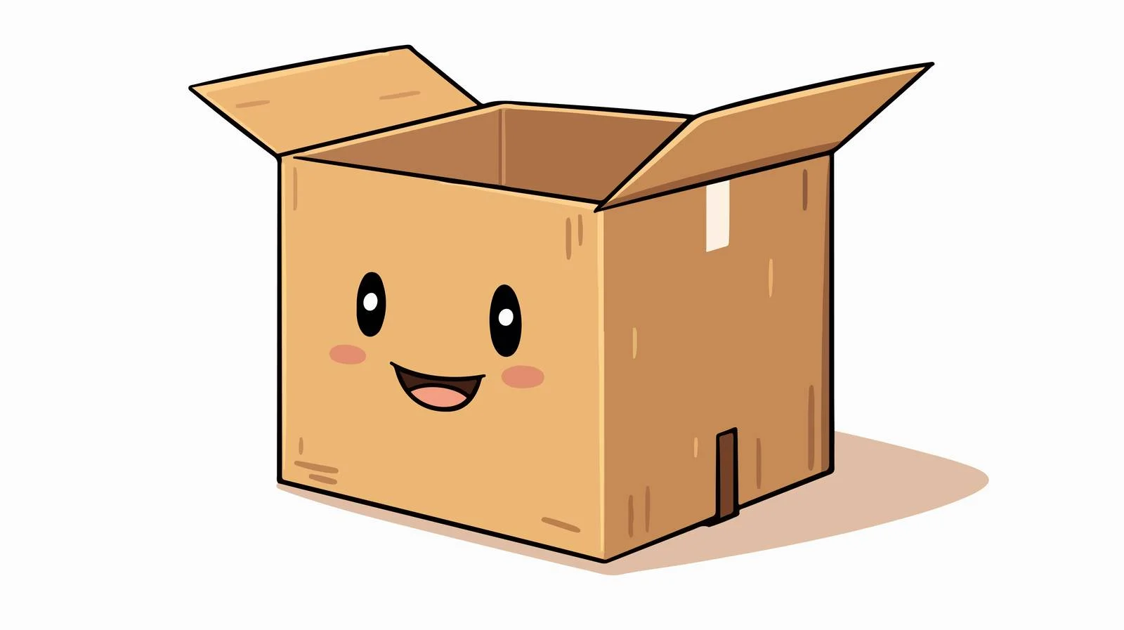 Cartoon Box Stock Vector Character — free download from Dotvec