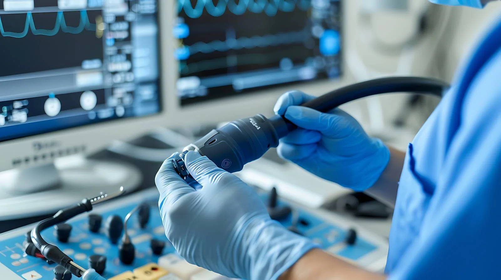 Cardiologist Procedure with Ultrasound — free download from Dotvec