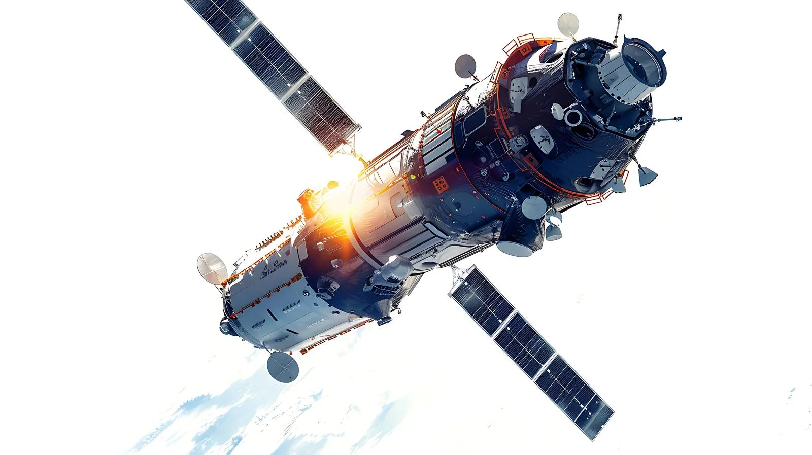 Cargo Craft Orbit Sunlight View — free download from Dotvec