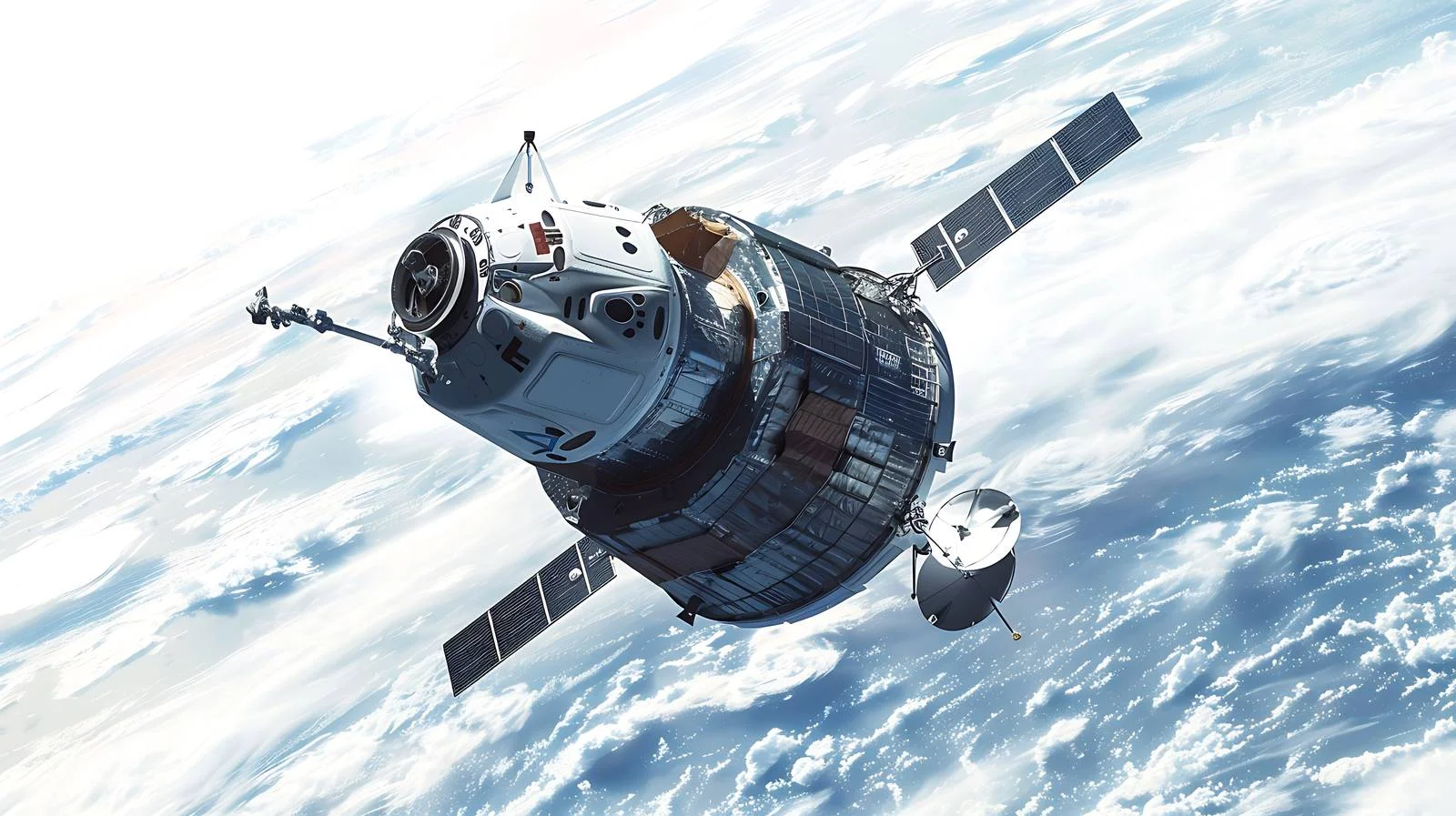 Cargo Spacecraft in Open Space — free download from Dotvec