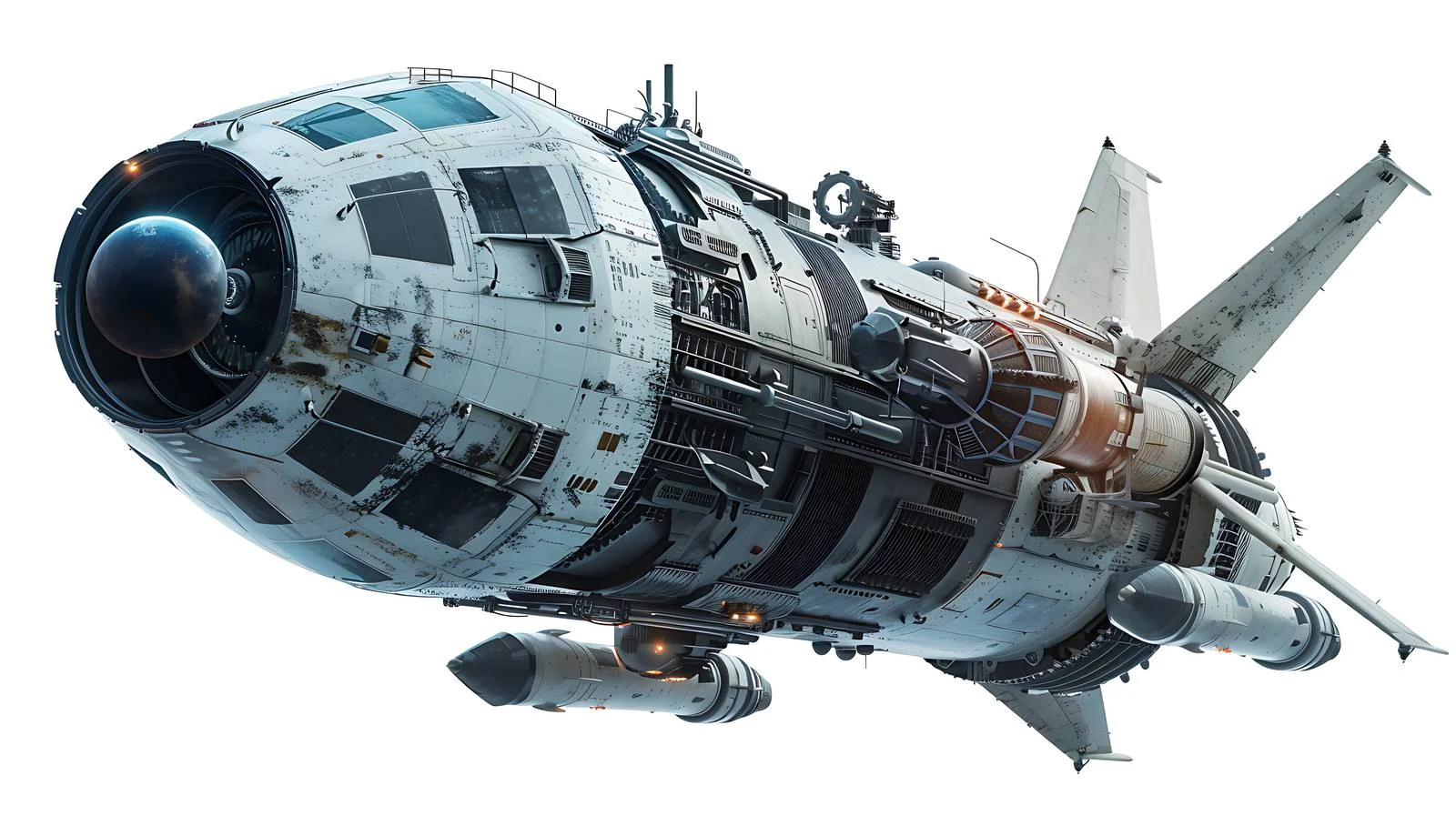 Cargo Spacecraft and Alien Planets Exploration — free download from Dotvec