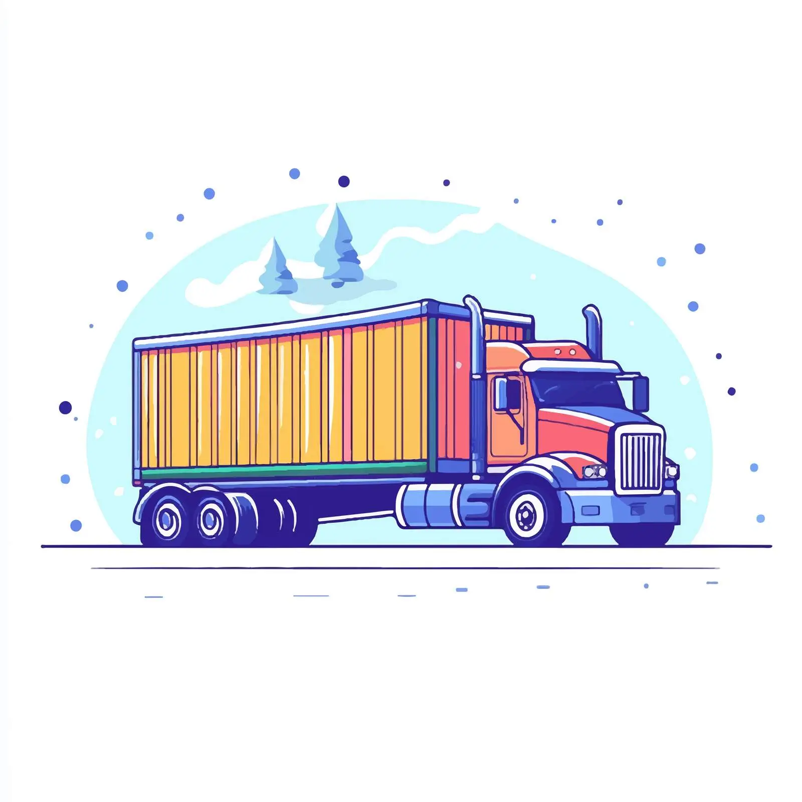 Cargo Truck Delivery Service Vector — free download from Dotvec