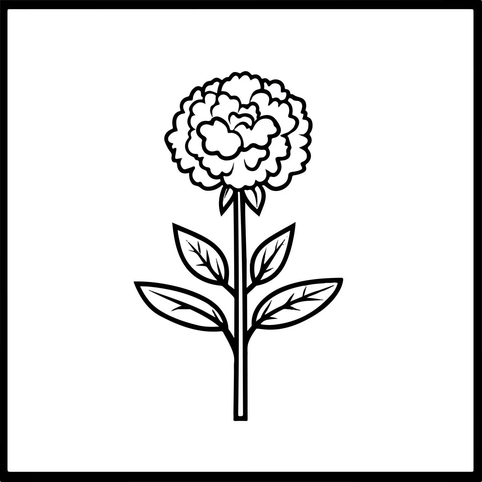 Outline Carnation Flower Icon — free download from Dotvec