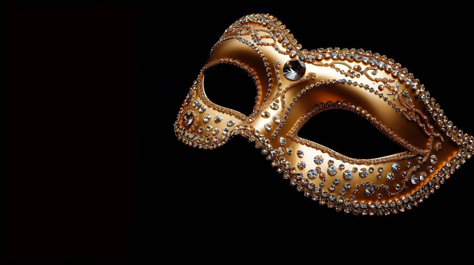 Luxurious Carnival Mask on Black Background — free download from Dotvec