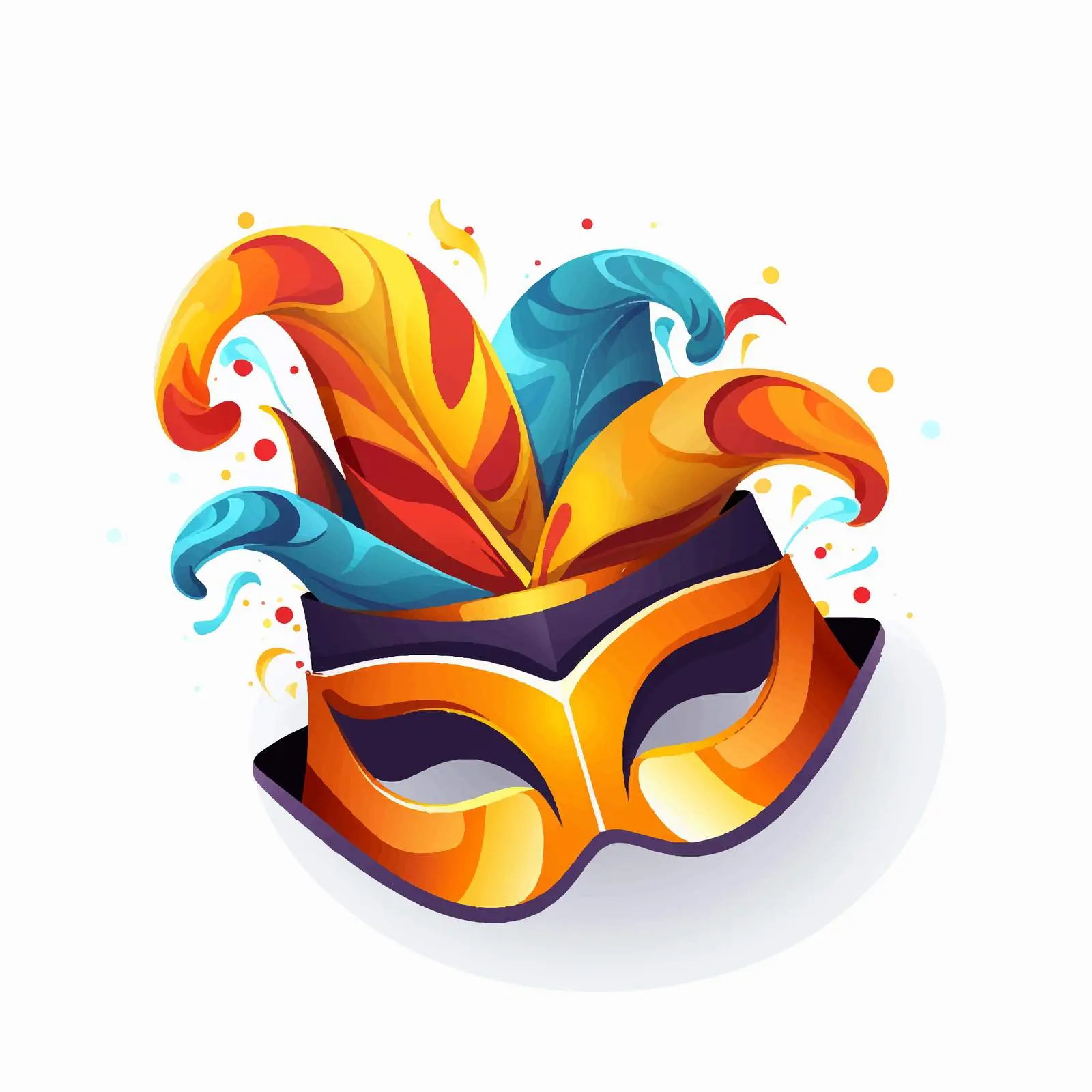 Gentleman Hat Carnival Mask Vector Illustration — free download from Dotvec