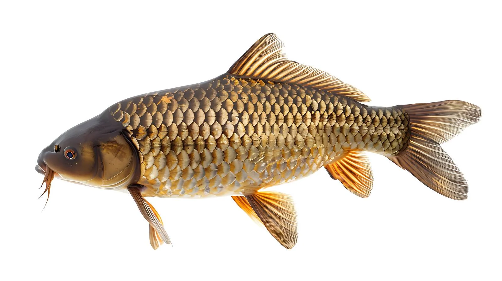 Common Carp on White Background — free download from Dotvec