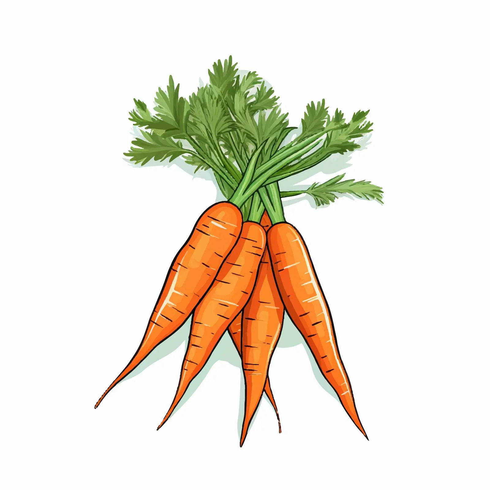 Isolated Carrot Vector Illustration on White Background — free download from Dotvec