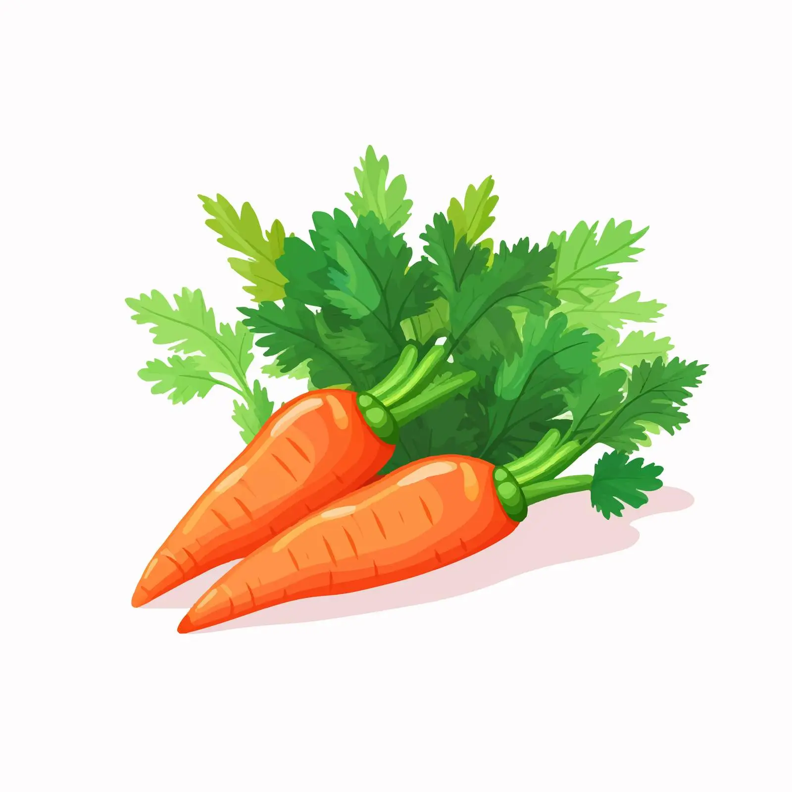 Fresh Carrot with Green Leaf Illustration — free download from Dotvec