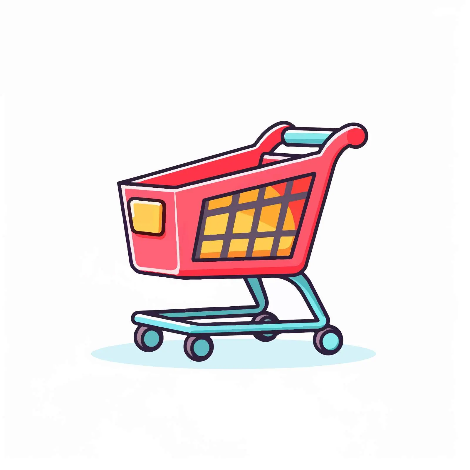 Cartoon Shopping Cart Vector Icon Illustration — free download from Dotvec