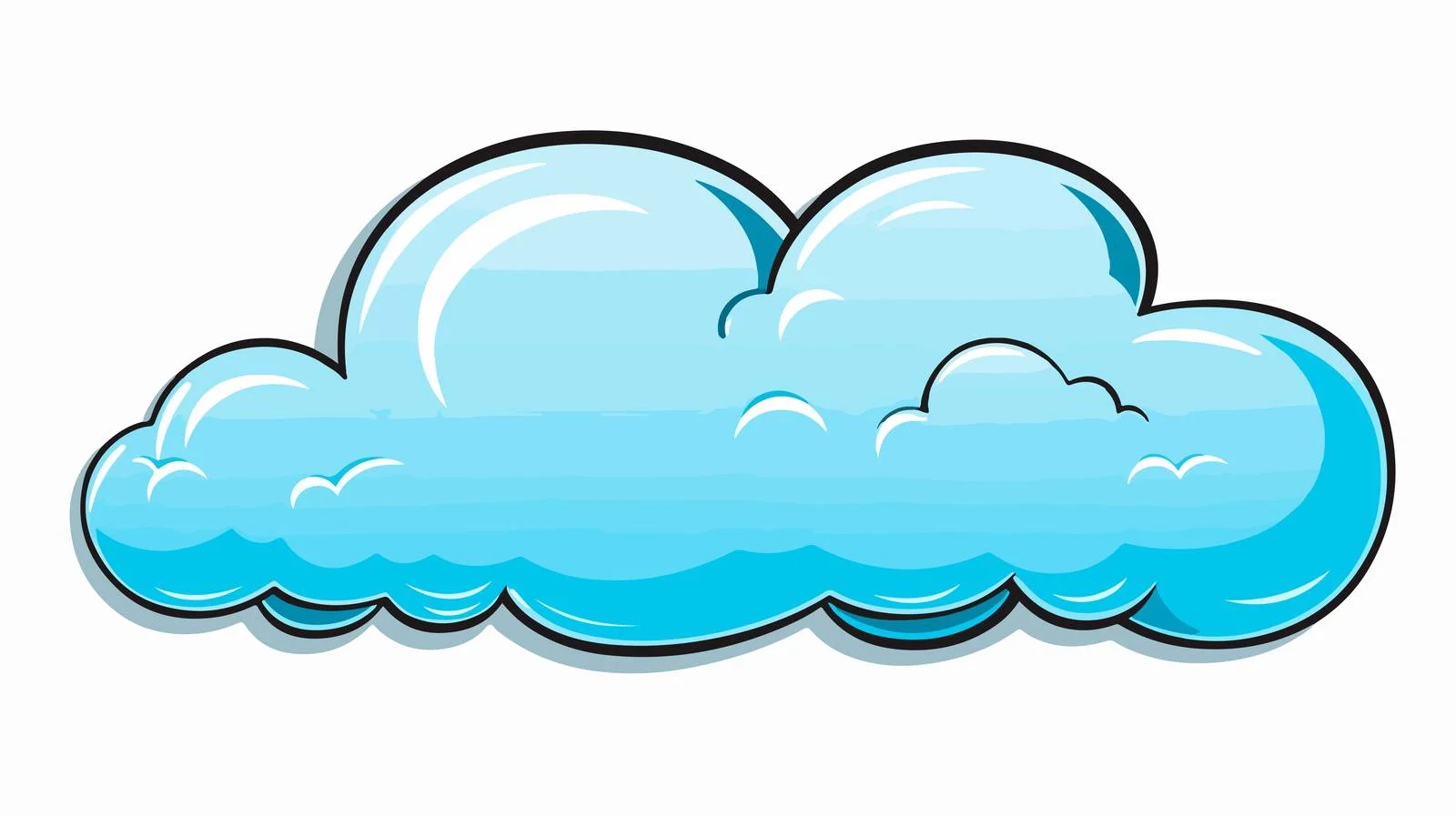 Cartoon Cloud Speech Bubble Vector Illustration — free download from Dotvec